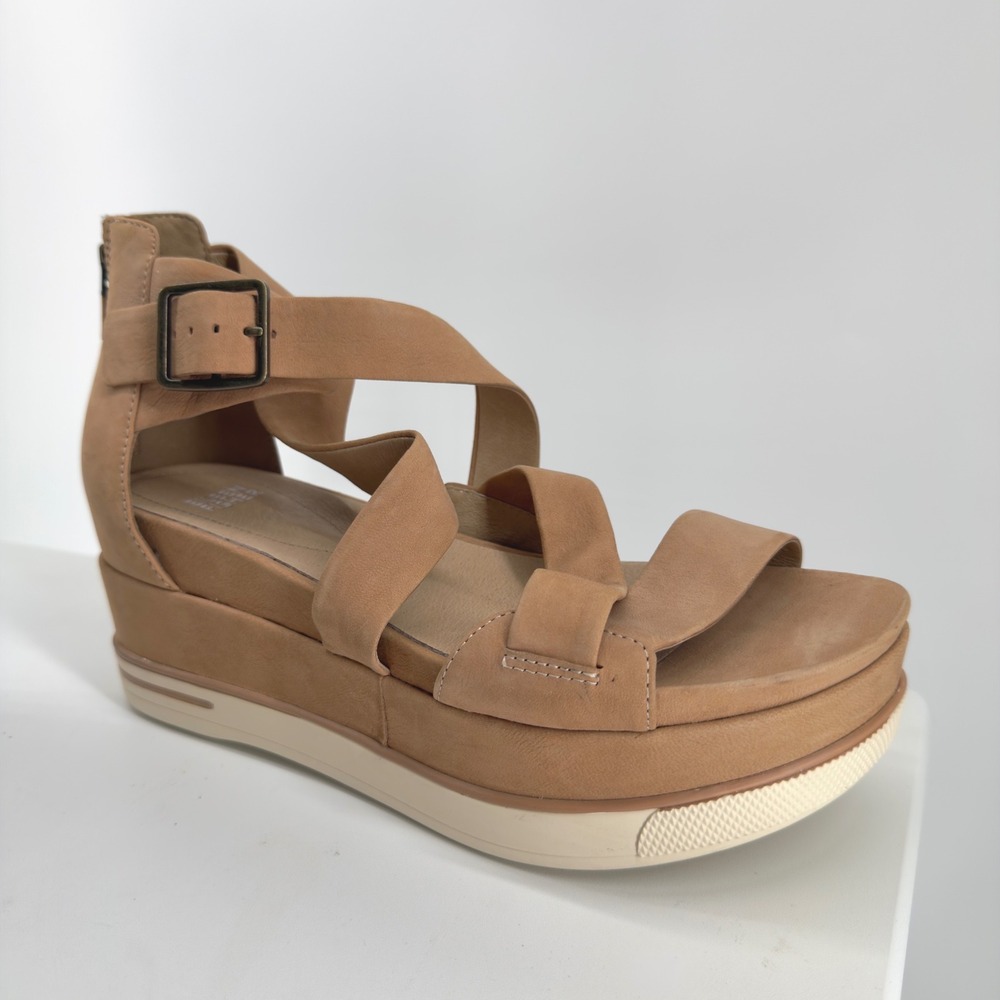 Eileen Fisher Beige Suede Boost Platform in Latte Size 9.5‎ - Picture 2 of 9